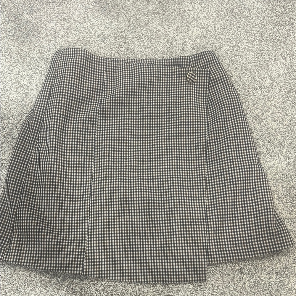 Brown Wrap Mini Pencil Skirt for Work